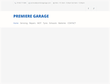 Tablet Screenshot of premieregarage.com